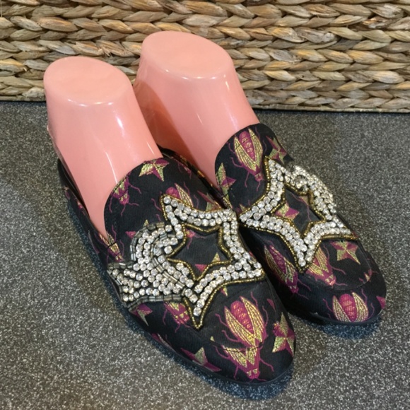 Circus by Sam Edelman Black and Pink Embellished Loafers - Picture 9 of 13
